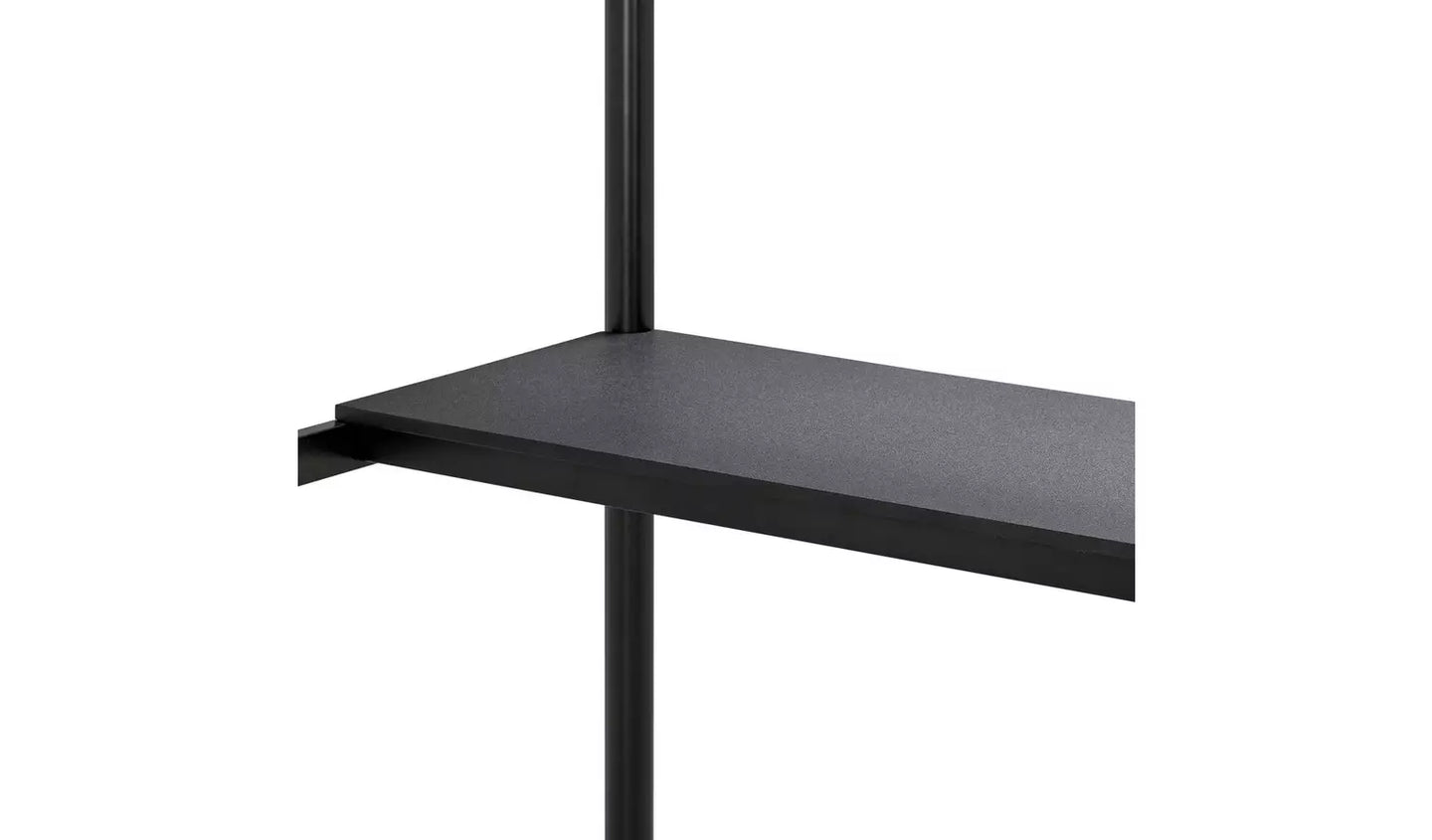 Habitat Riley High Sleeper Metal Bed Frame & Desk - Black